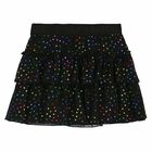 Girls Black Printed Skirt, 1, hi-res