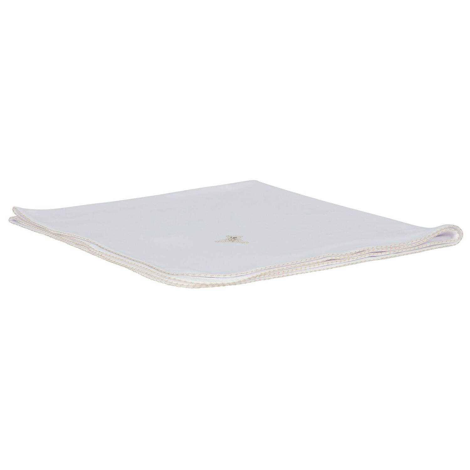 Baby White Teddy Embroidered Blanket, 1, hi-res