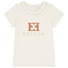 Girls Ivory Logo T-Shirt, 1, hi-res