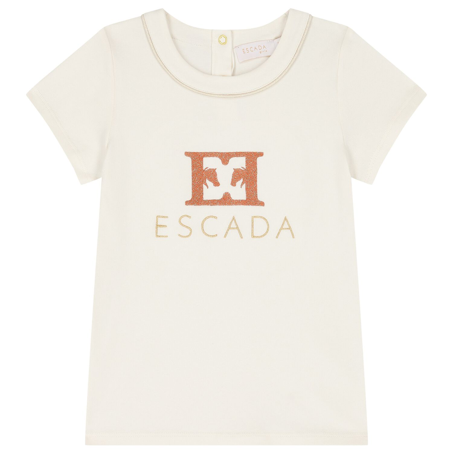 Girls Ivory Logo T-Shirt, 1, hi-res