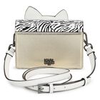 Girls White & Gold Choupette Handbag, 1, hi-res