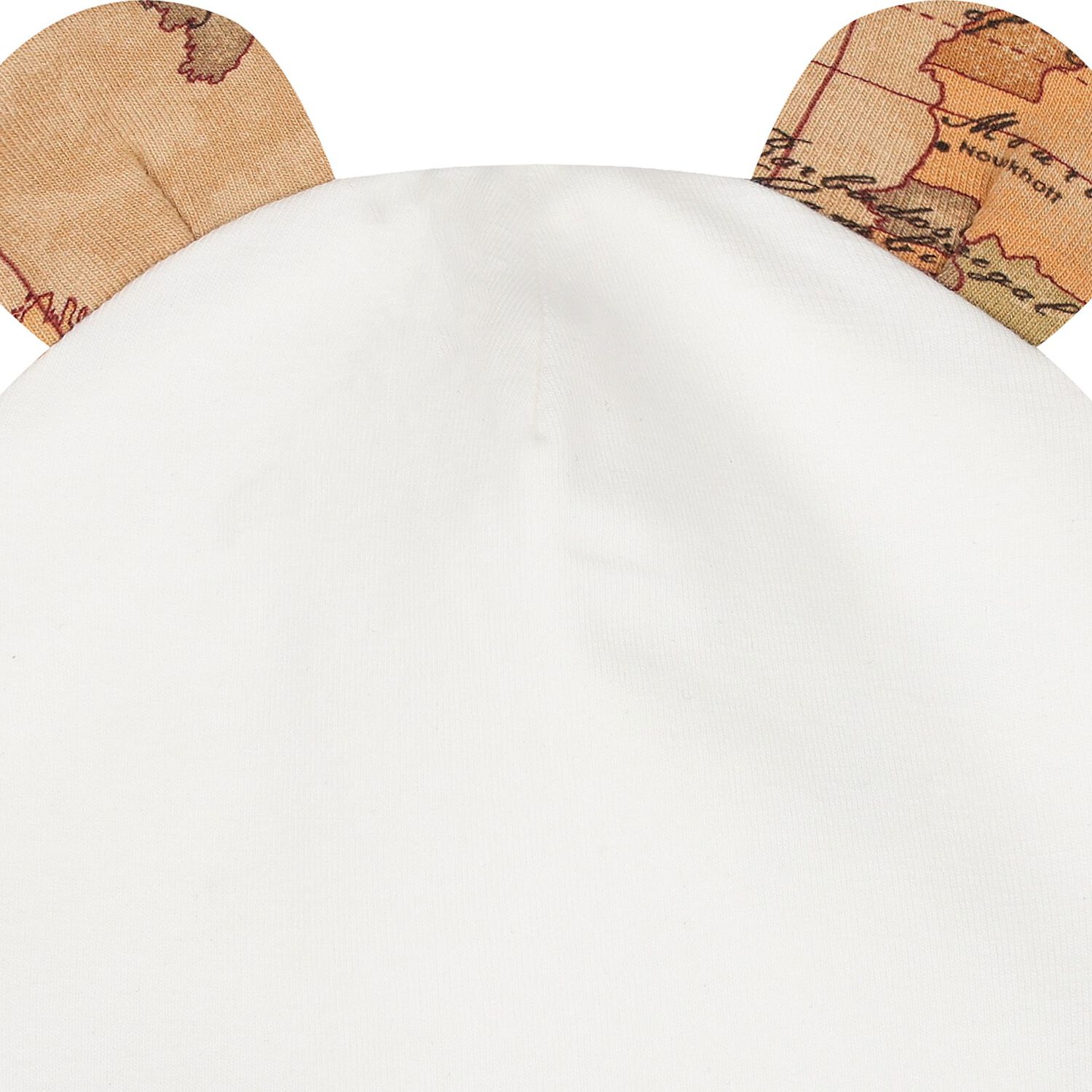 Baby Boys Ivory & Beige Geo Map Hat, 1, hi-res