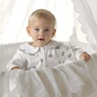 Baby Boys White & Blue Babygrow, 2, hi-res