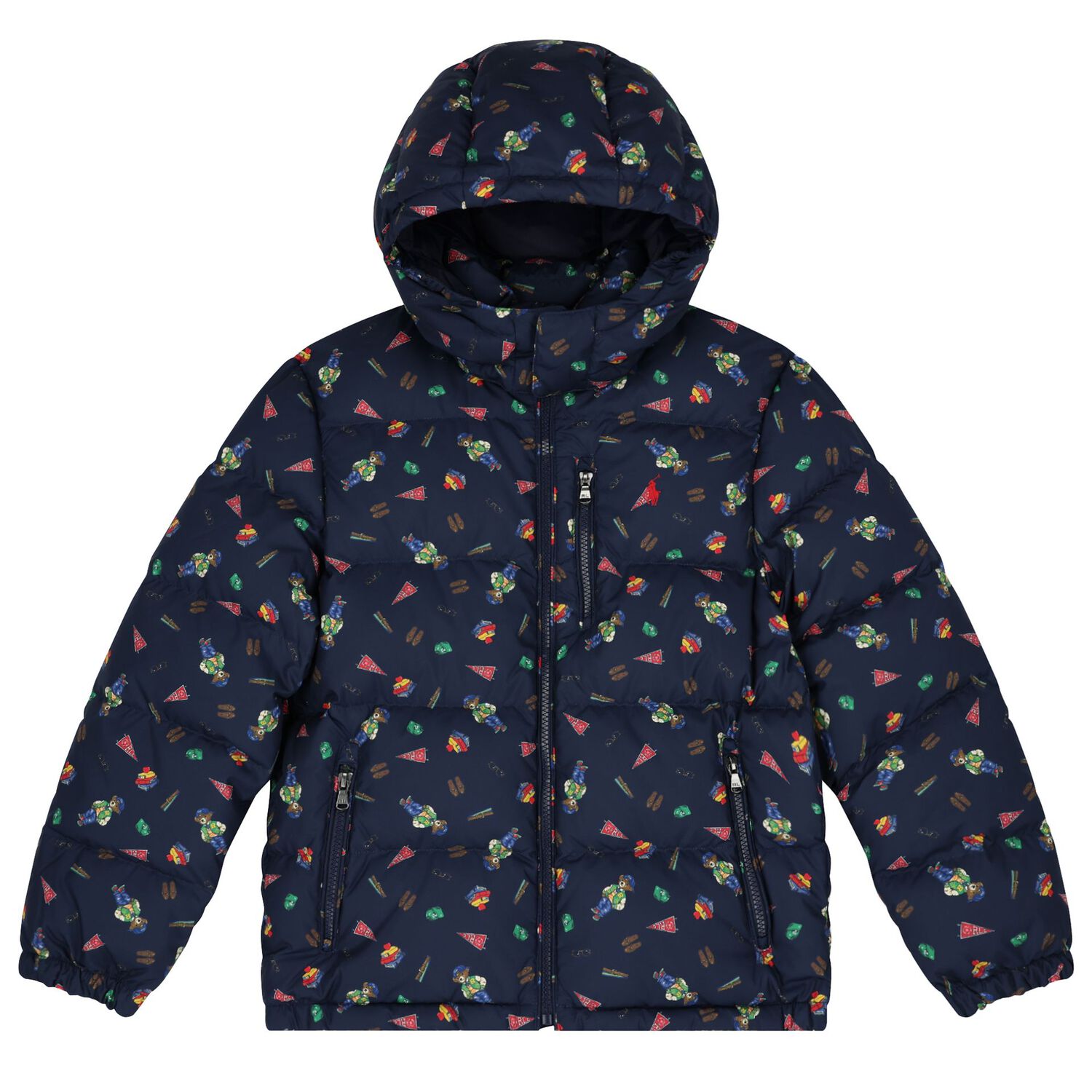 Boys Multicolor Logo Puffer Jacket, 1, hi-res image number null