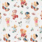 Baby Boys White Playful Bear Babygrow, 1, hi-res