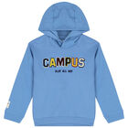 Boys Blue Hooded Top, 1, hi-res