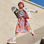 Girls Pink Logo Skirt, 1, hi-res