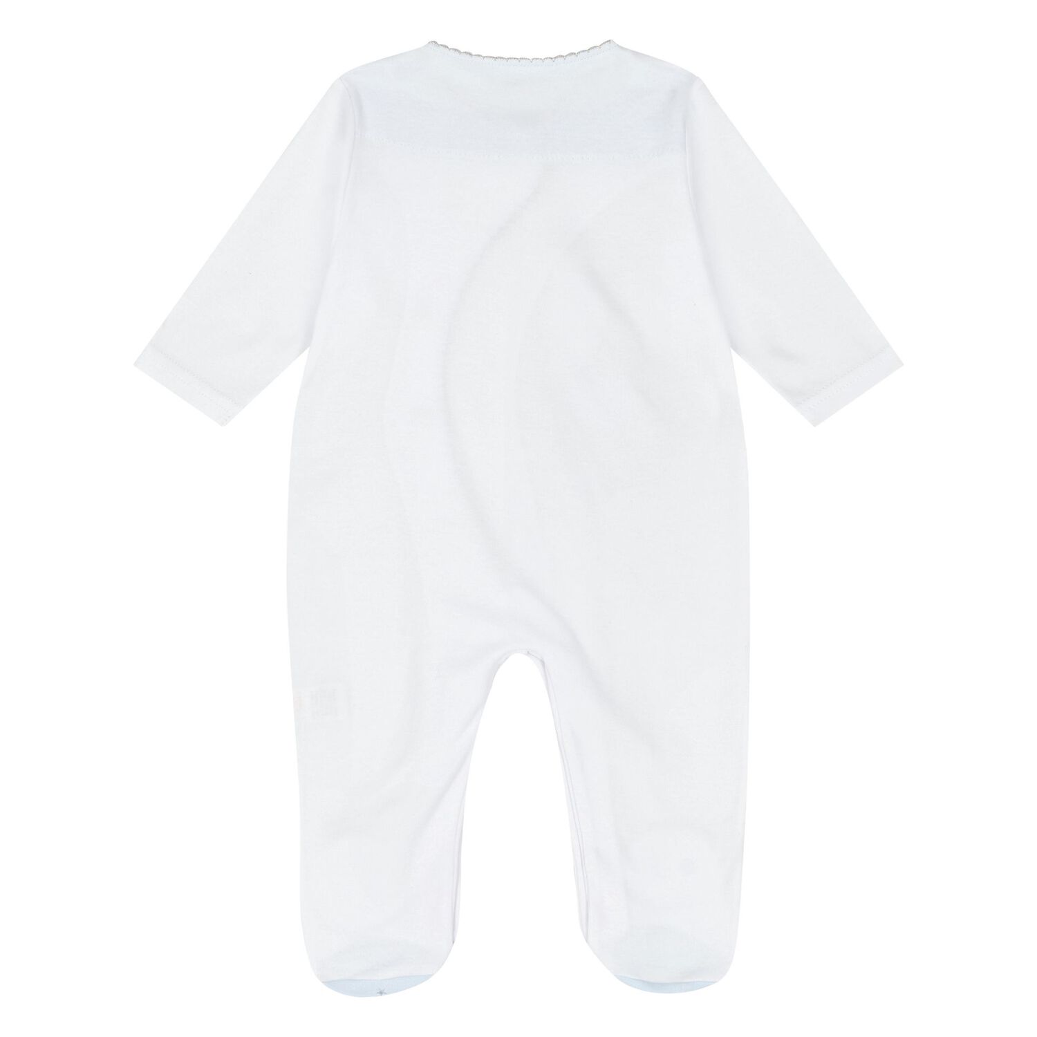 Baby Boys White & Blue Bunny Babygrow, 1, hi-res image number null