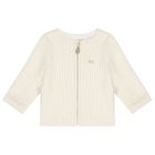 Baby Boys Ivory & Beige Knitted Babygrow Set, 1, hi-res