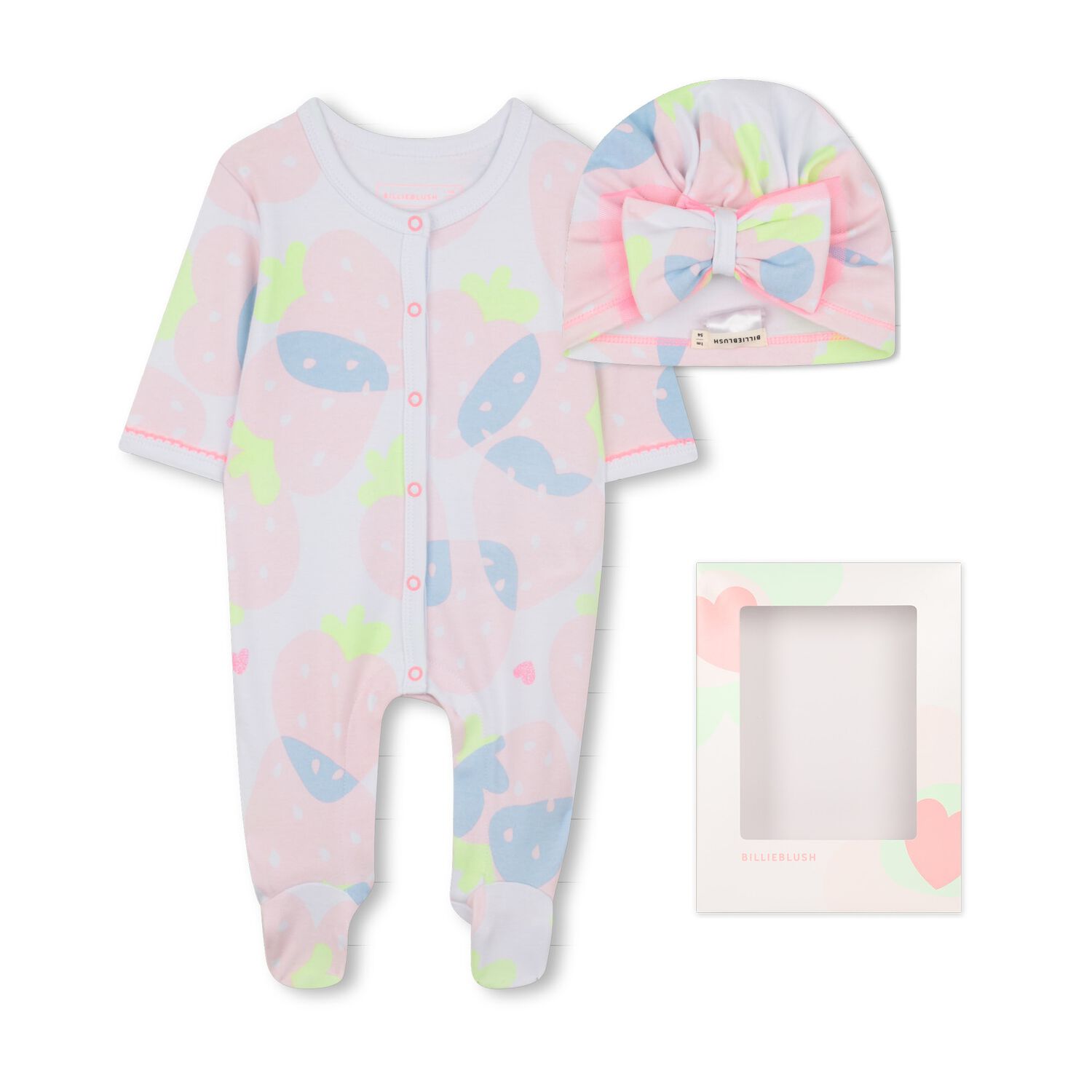Baby Girls Pink Babygrow Gift Set, 1, hi-res