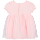 Baby Girls Pink Tulle Dress, 1, hi-res