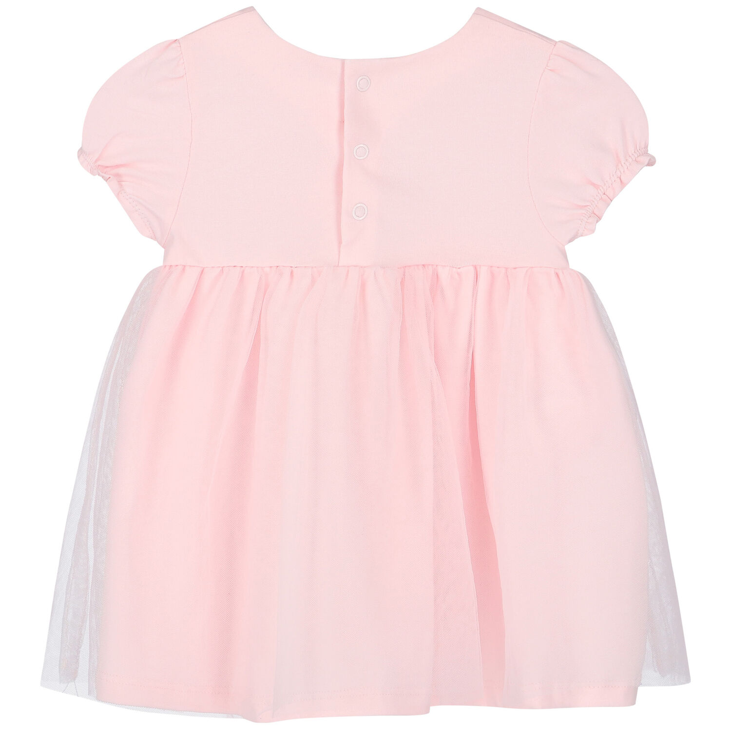 Baby Girls Pink Tulle Dress, 1, hi-res