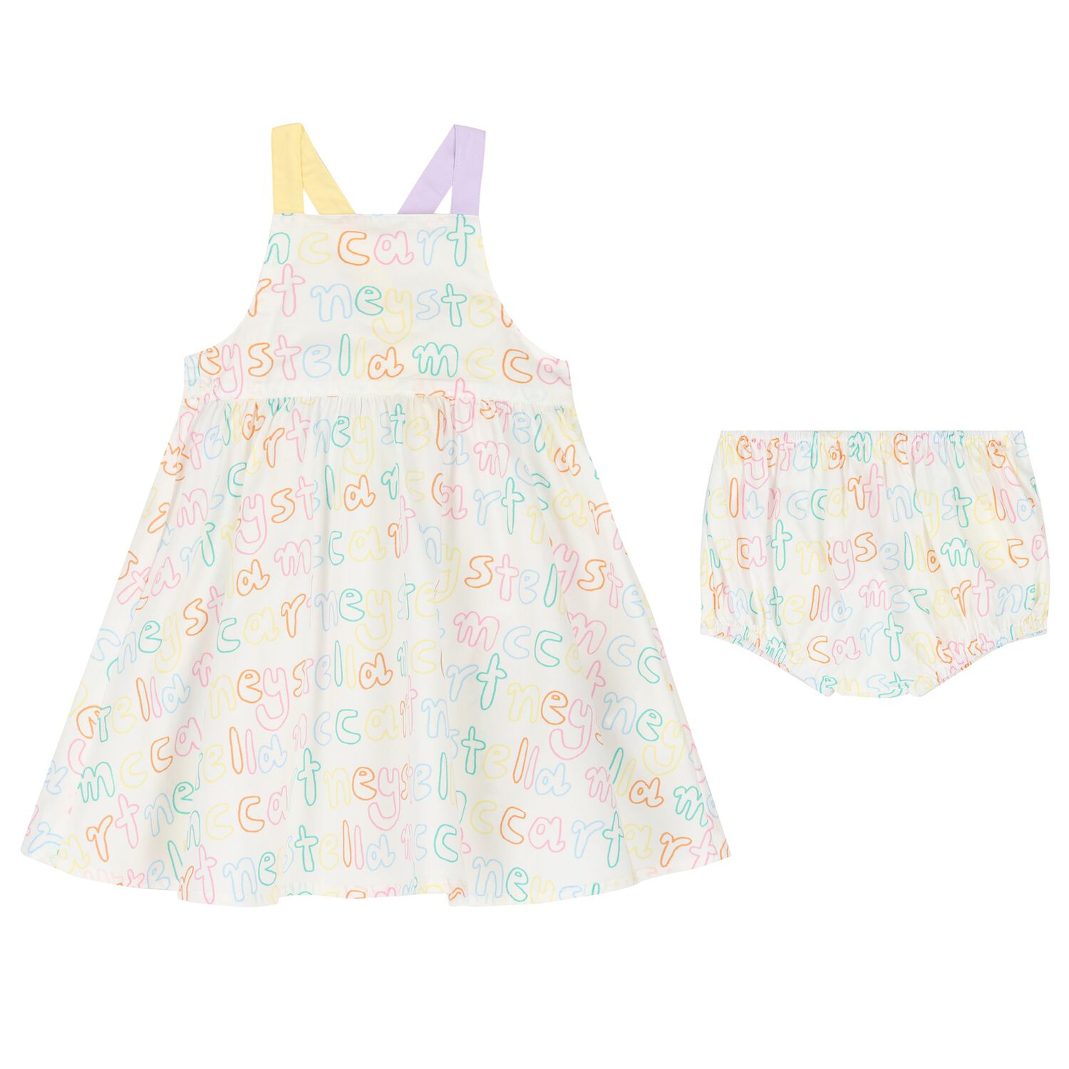 Younger Girls Ivory Logo Dress Set, 1, hi-res image number null
