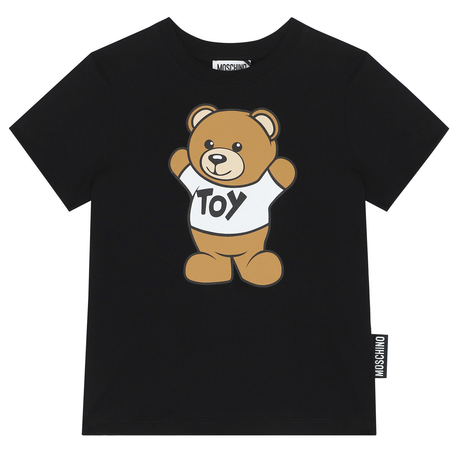 Black Teddy Bear Logo T-Shirt, 3, hi-res