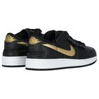 Black & Gold Air Jordan 1 Low Flyease Trainers, 1, hi-res