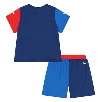 Younger Boys Blue Logo Short Set