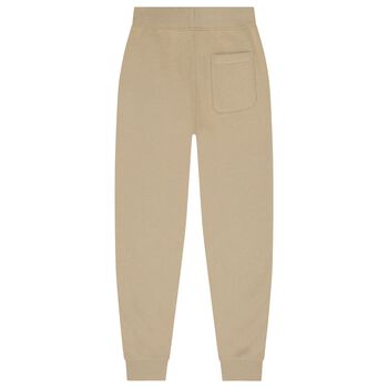 Boys Beige Logo Joggers