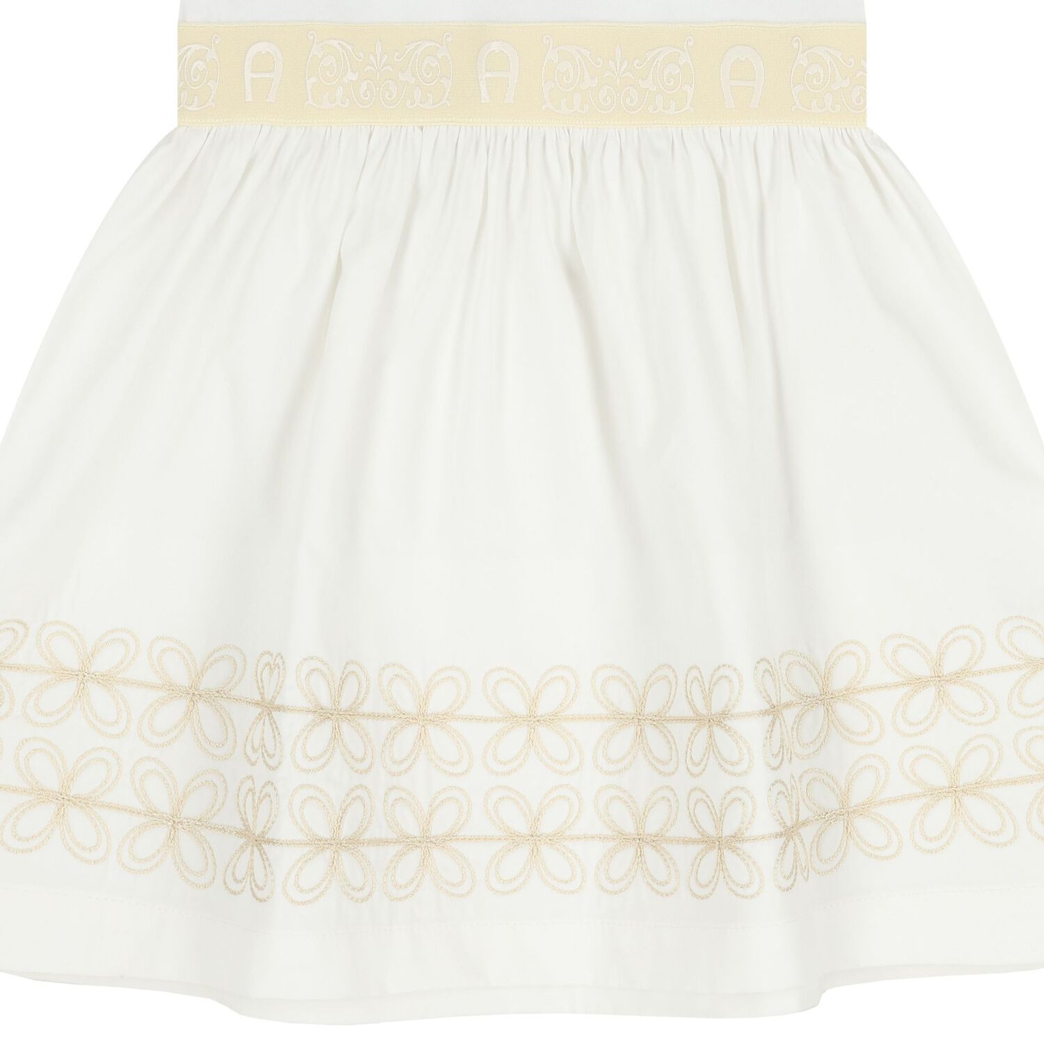 Girls White Logo Dress, 1, hi-res