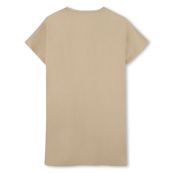 Girls Beige Logo Dress