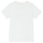 Boys White Logo T-Shirt, 1, hi-res