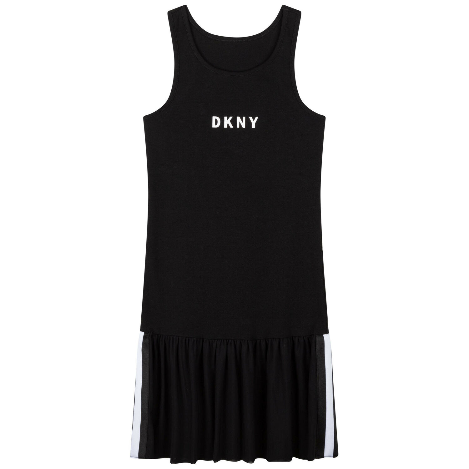 Girls Black & White Logo Dress Set, 1, hi-res