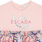 Younger Girls Pink Ribbon Dress, 2, hi-res