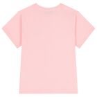 Girls Pink Teddy Bear Logo T-Shirt, 3, hi-res