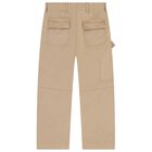 Beige Logo Trousers, 1, hi-res