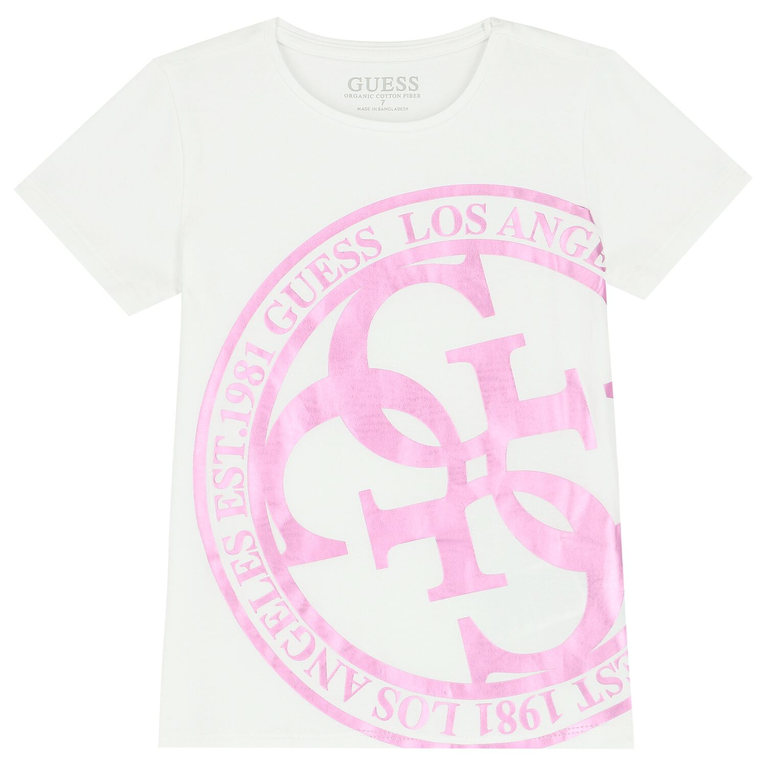 Girls White Logo T-Shirt, 1, hi-res