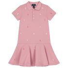 Girls Pink Logo Dress, 1, hi-res