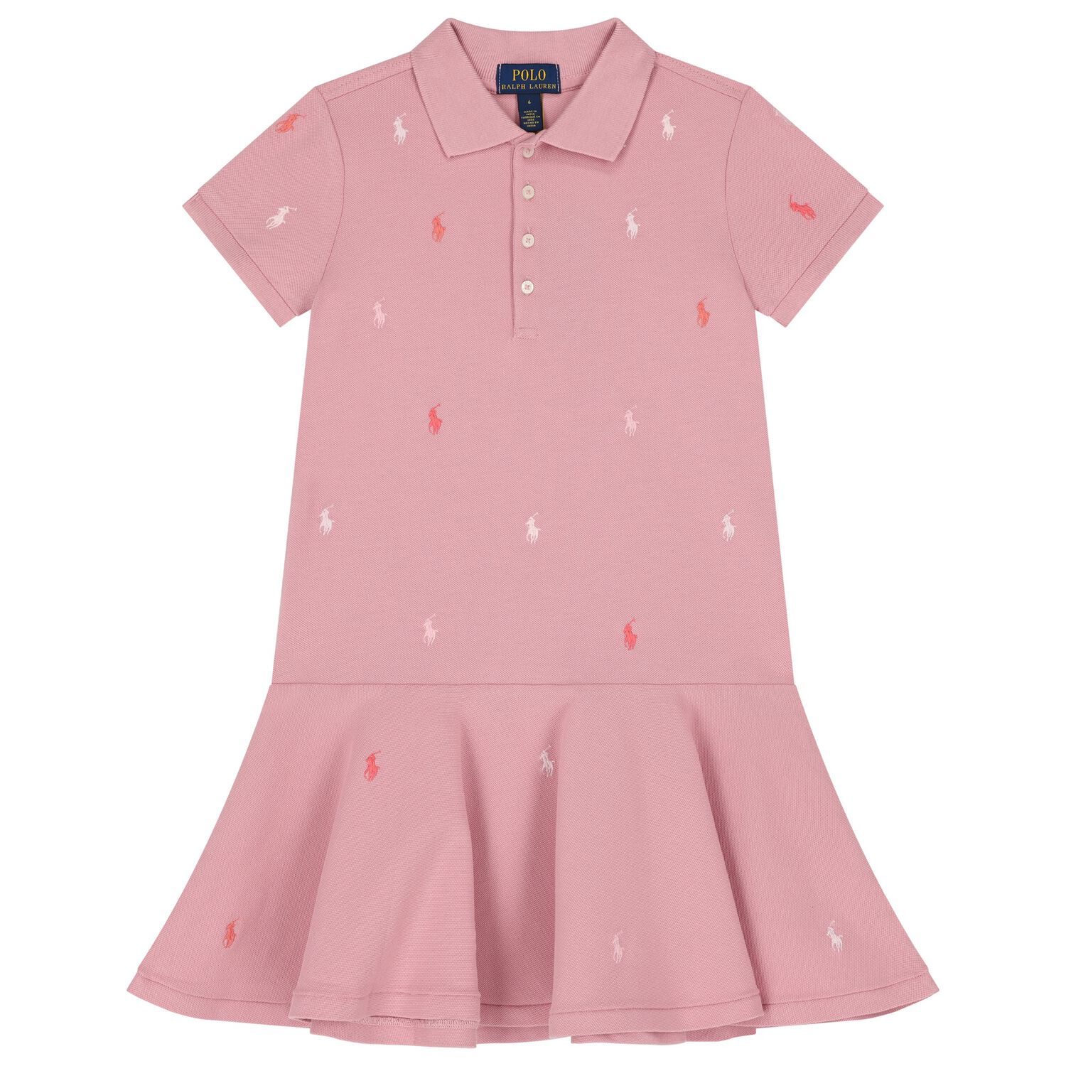 Girls Pink Logo Dress, 1, hi-res