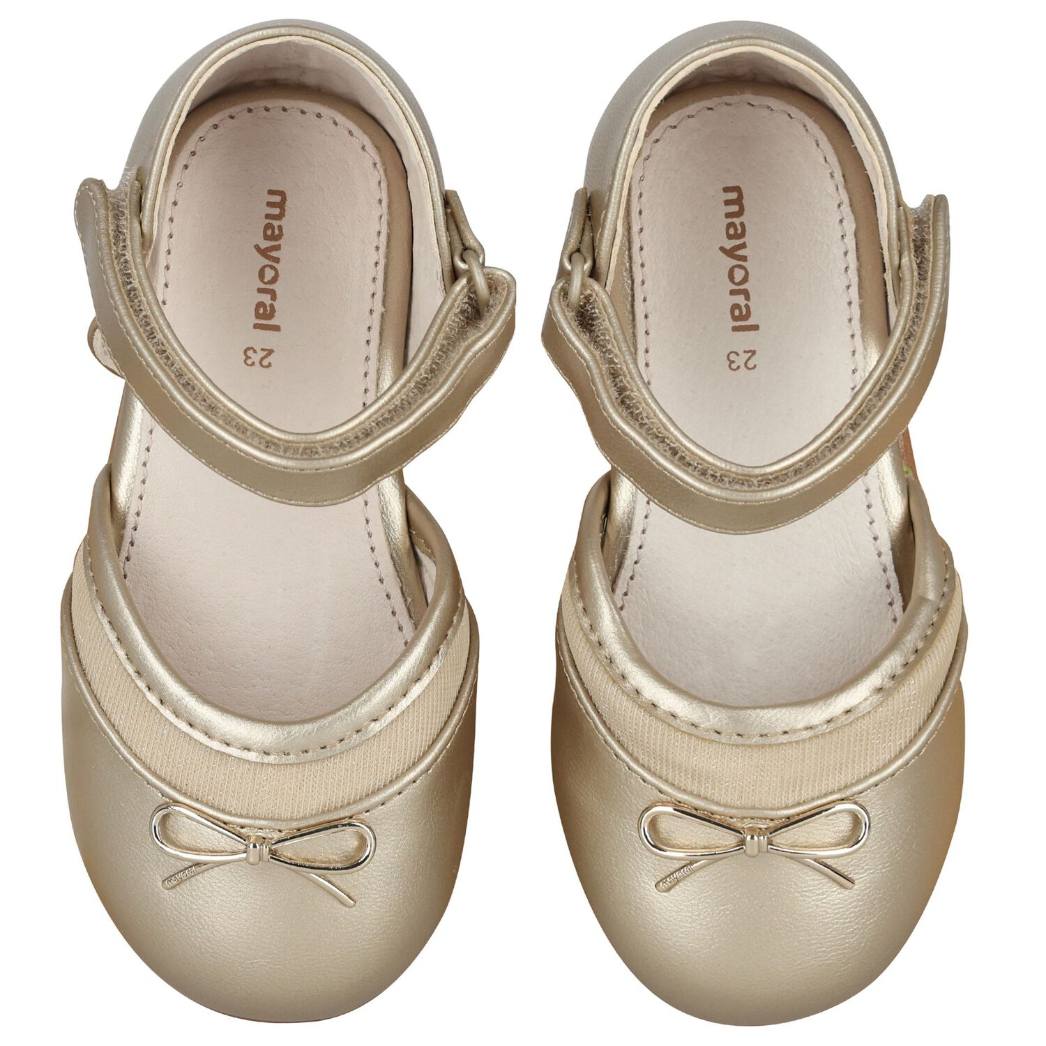 Younger Girls Gold Logo Shoes, 1, hi-res