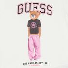 Girls White Teddy Bear Logo T-Shirt, 1, hi-res