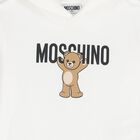 White Teddy Bear Logo Hooded Top, 1, hi-res