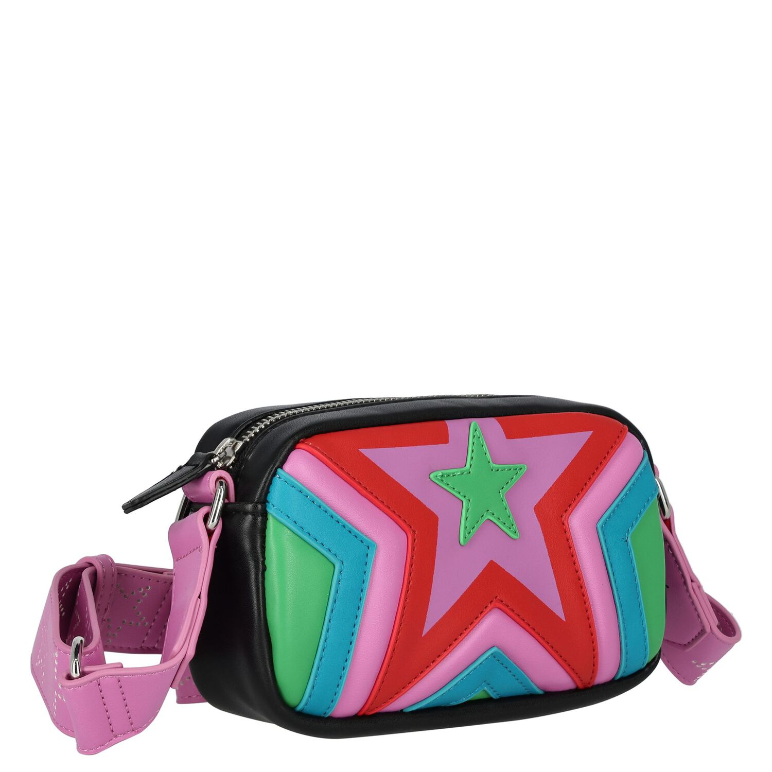 Girls Multi-Coloured Faux Leather Bag, 1, hi-res