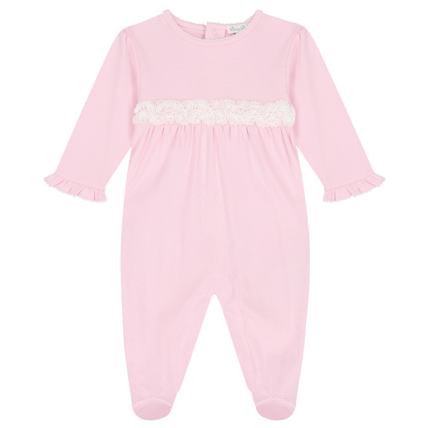 Baby Girls White Miniature Roses Babygrow, 1, hi-res