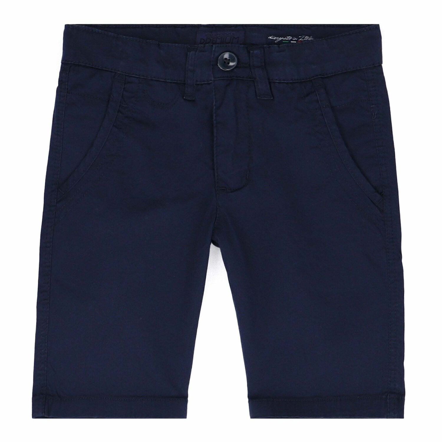 Boys Navy Cotton Shorts, 1, hi-res