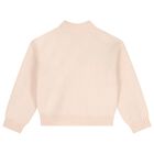 Girls Pink Cat Knitted Sweatshirt, 1, hi-res