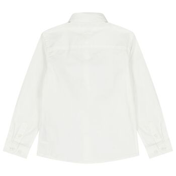 Boys White Logo Shirt