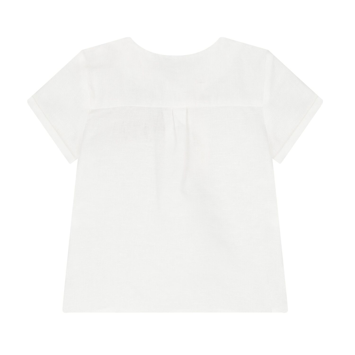 Baby Boys White & Beige Linen Shorts Set, 1, hi-res