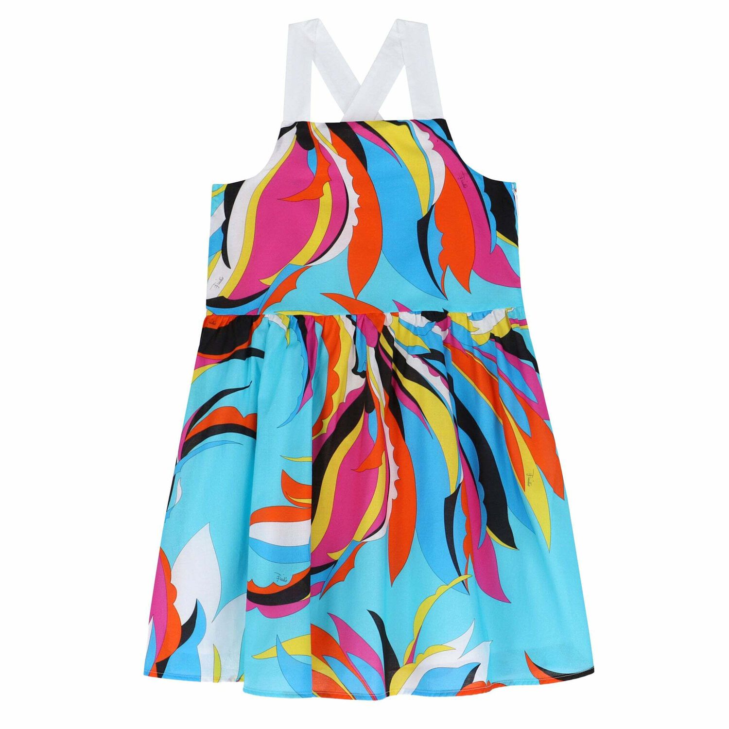Girls Multi-colored Cotton Dress, 1, hi-res