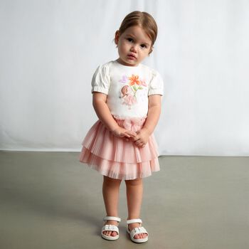 Younger Girls Ivory T-Shirt