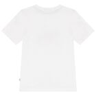 Boys White Logo T-Shirt, 1, hi-res