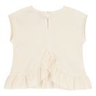 Younger Girls Ivory & Lilac Shorts Set, 1, hi-res
