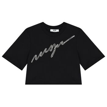 Girls Black Logo T-Shirt
