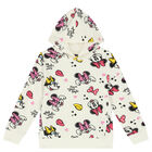 Girls Ivory Minnie Mouse Hooded Top, 1, hi-res