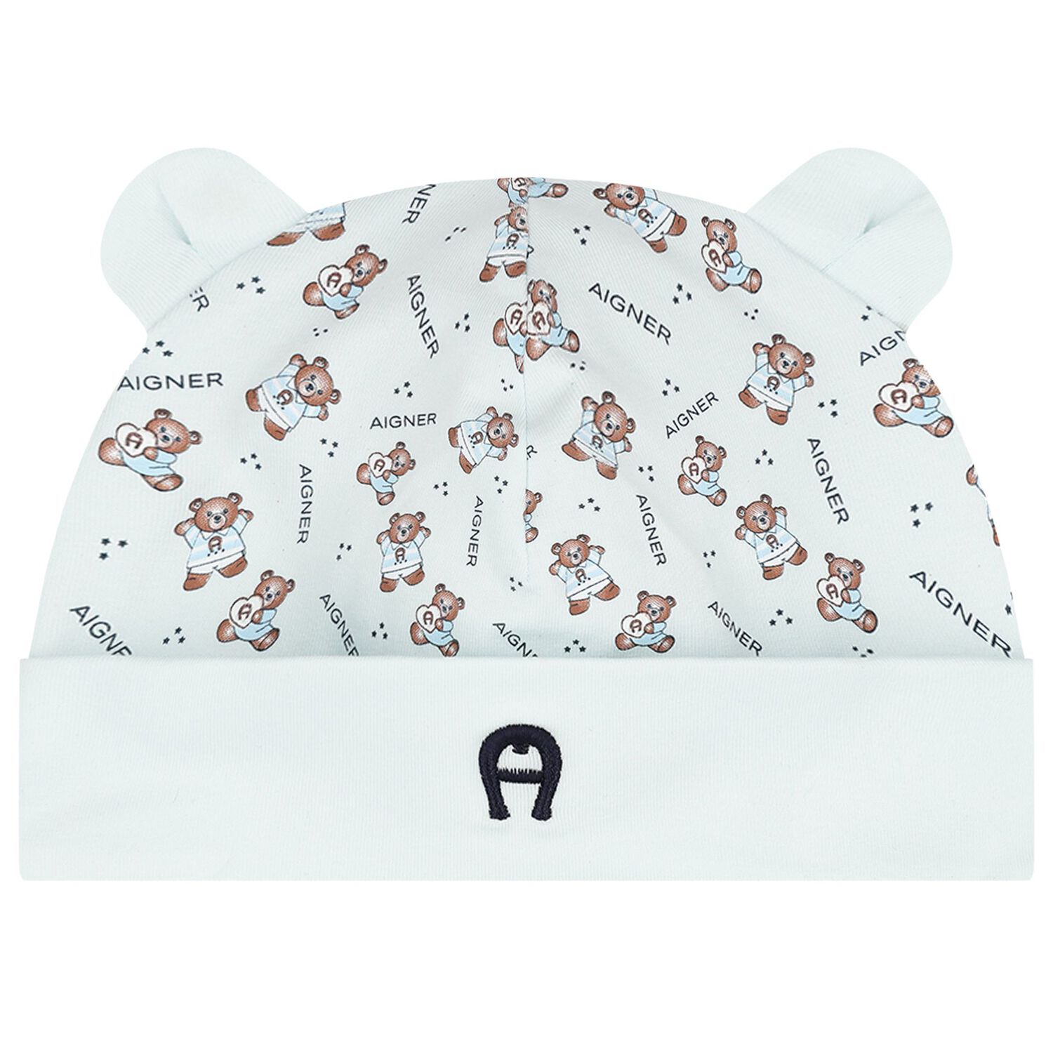 Baby Boys Blue Teddy Bear Logo Babygrow Set, 1, hi-res