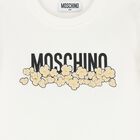 Girls White Popcorn Logo Dress, 1, hi-res