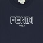 Boys Navy Blue Logo T-Shirt, 1, hi-res