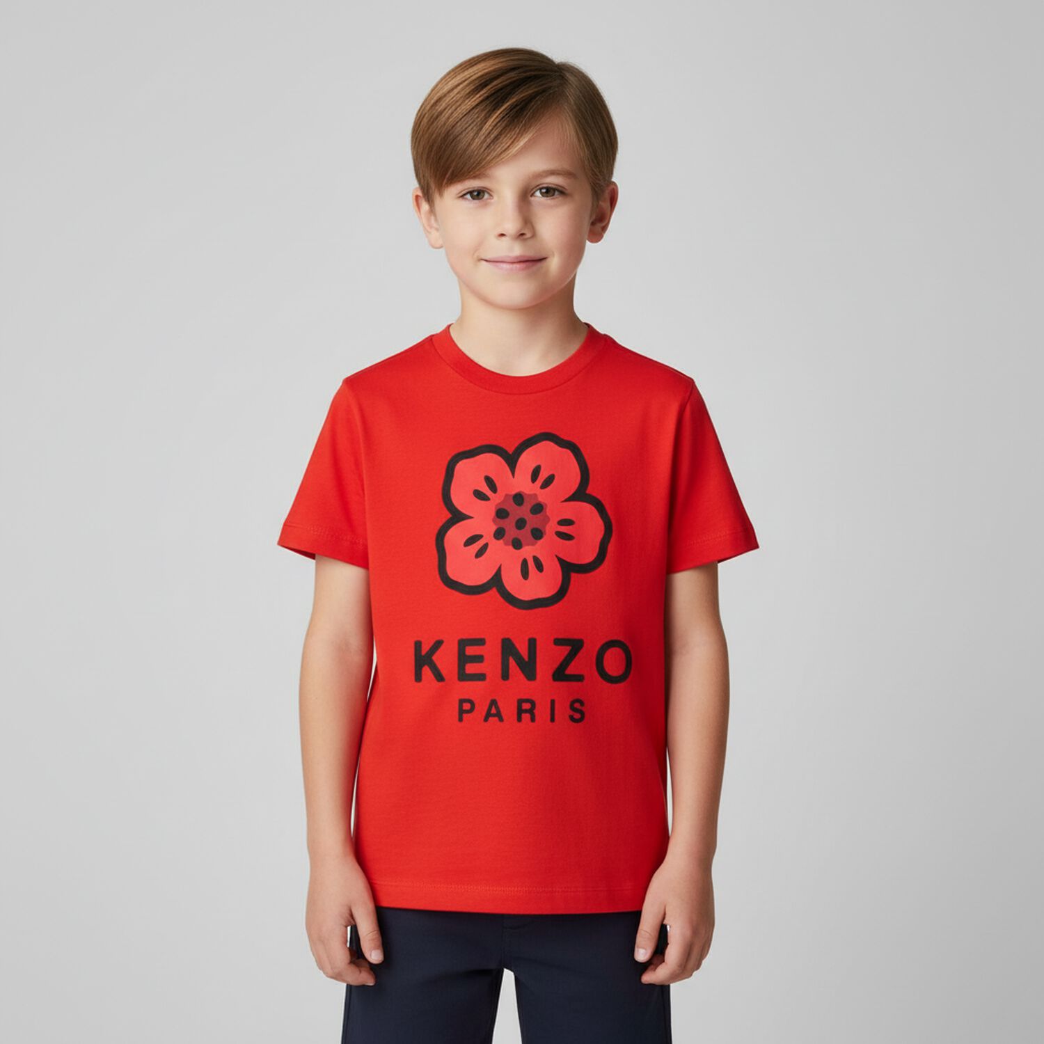 Red Logo Flowers T-Shirt, 1, hi-res